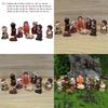 Religious Nativity Scene Resin Figurines With Angel And Mary For Christmas Decor And Gifts