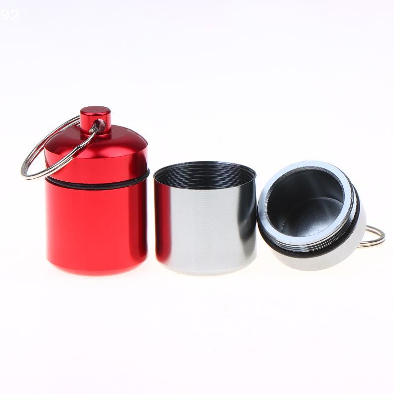 Aluminum Alloy Pill Case Keychain Portable Waterproof Mini Storage Container For Pills Earplugs And Small ItemsCentury House
