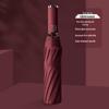 Ten-Bone Automatic XL Sunshade Umbrella: Dual-Use, Rain or Shine, Folding Sun Umbrella with Black Glue Coating.