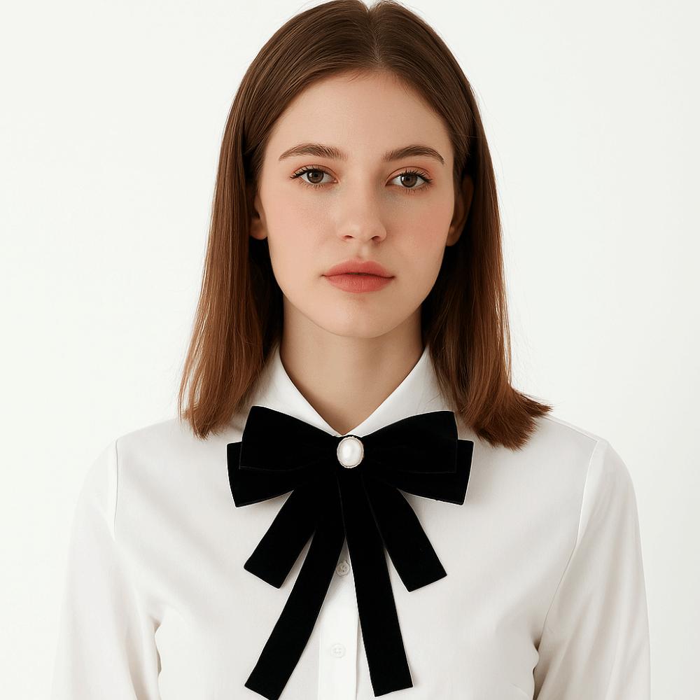 Velvet Black Ribbon Pin Beads Funerals Memorial Pin Sparkling Ribbon Badge Brooch Men