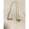 Used Canal 4 Canal Yondo Sea Heart Necklace Silver Pink Gold Coating CZ