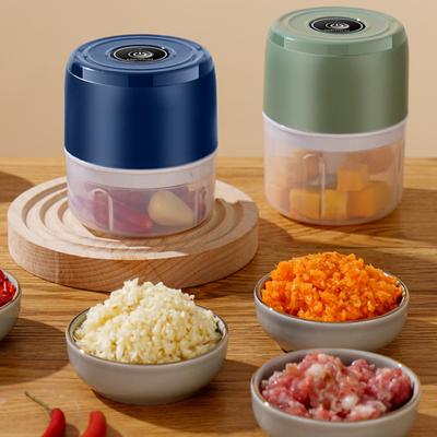 Electric Mini Garlic Chopper USB Rechargeable Meat Grinder Stainless Steel Food Processor 100ml/250ml Multifunctional Meat Grinder for Home Travel