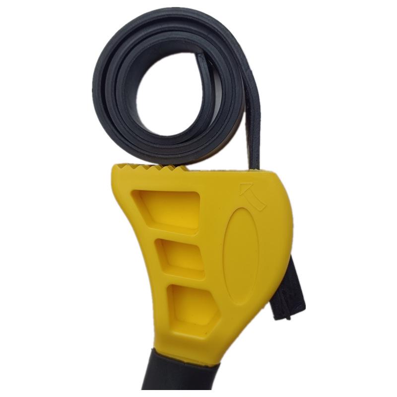 Adjustable Multi-Size Belt Wrench & Bottle Opener (6-8 Inch) for Auto Repair and Hardware Tasks