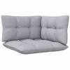 6 Piece Garden Lounge Set with Grey Cushions Solid Pine Wood