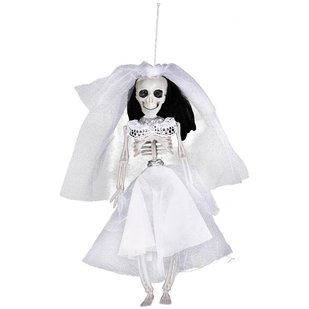 30cm Realistic Skeleton Halloween Decorations with Articulated Joints For Party Centerpieces Display Indoor and Outdoor