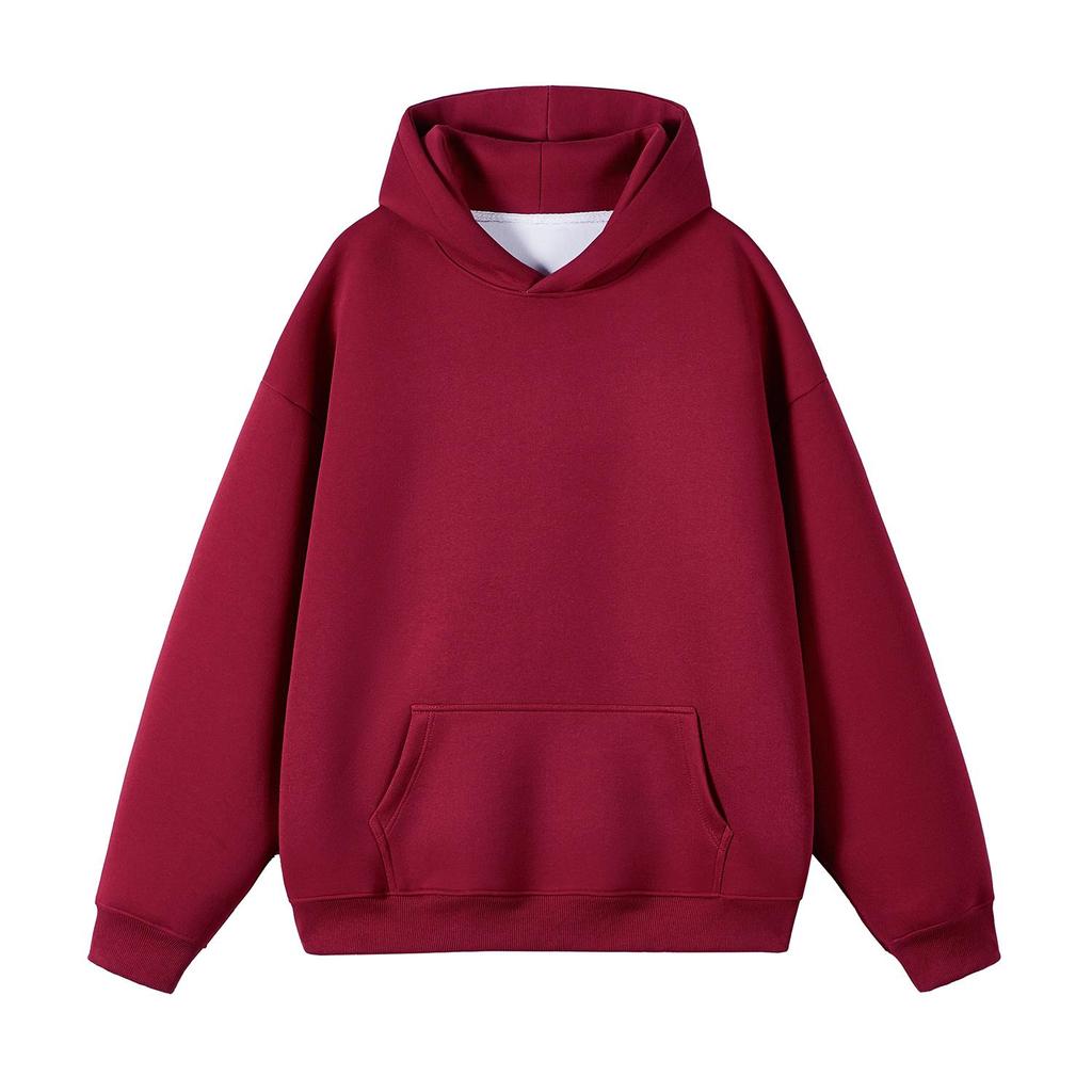 Frühling Herren Unifarbene Kapuzenpullover High Street Baumwoll-Pullover Hoodies 2026 Neue Herren Y2K Vintage Kapuzenpullover Kleidung