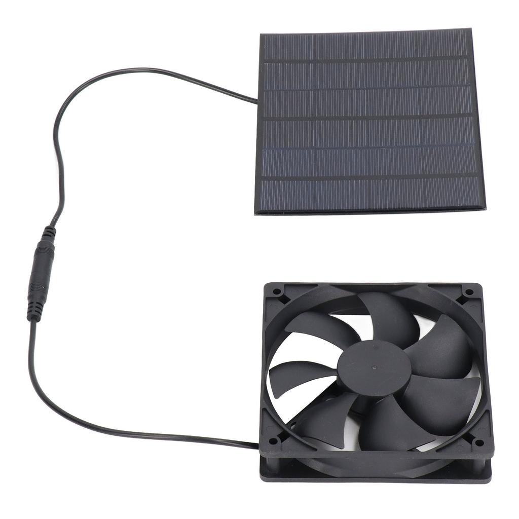 Solar Panel Powered Fan Portable 3.5W 6V Solar Exhaust Fan for Chicken Dog Pets Houses Outdoor Camping