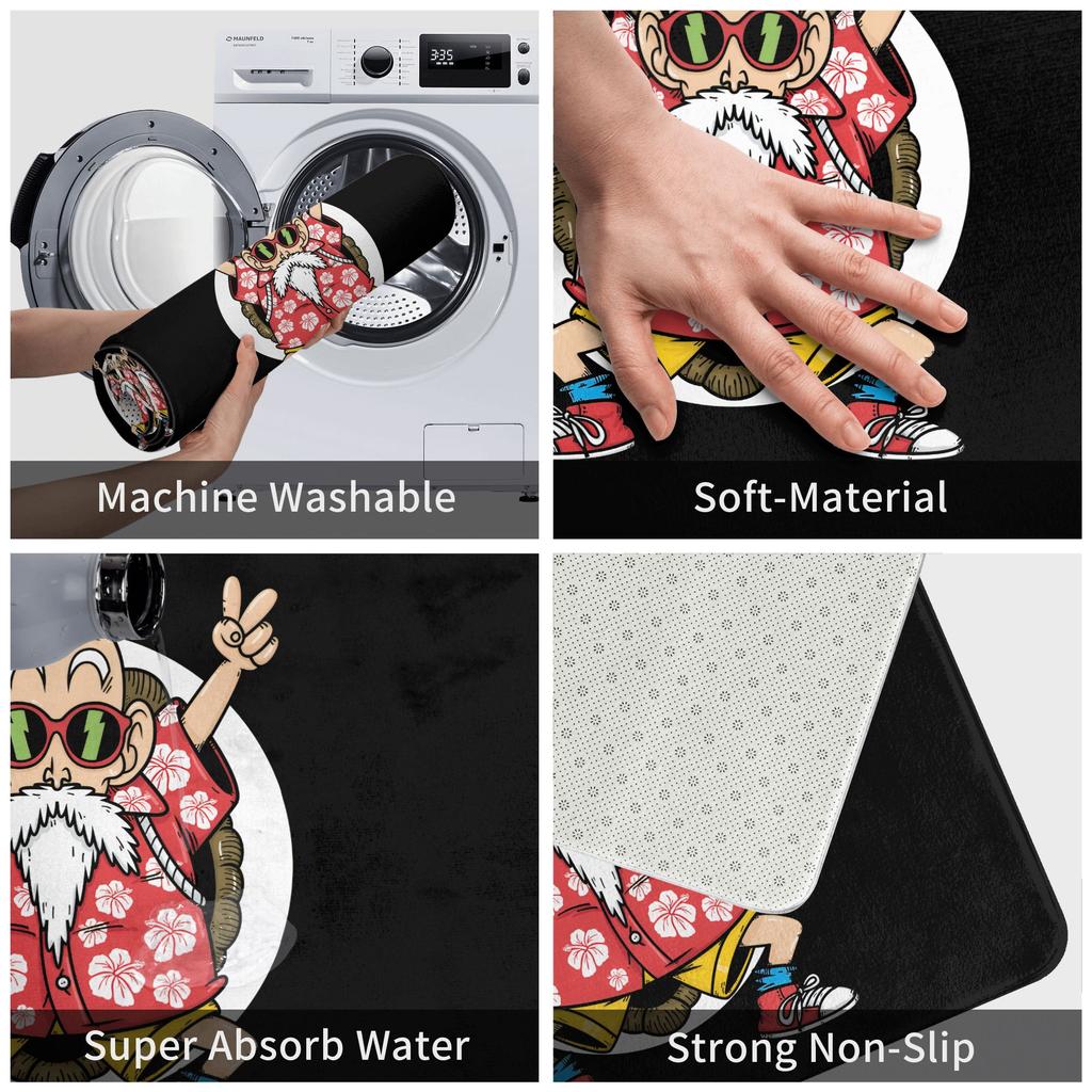 Dragon Ball Z Kame Senin Front Door Mat Anti-Slip Outdoor Waterproof Doormat Living Room Entrance Rug Carpet