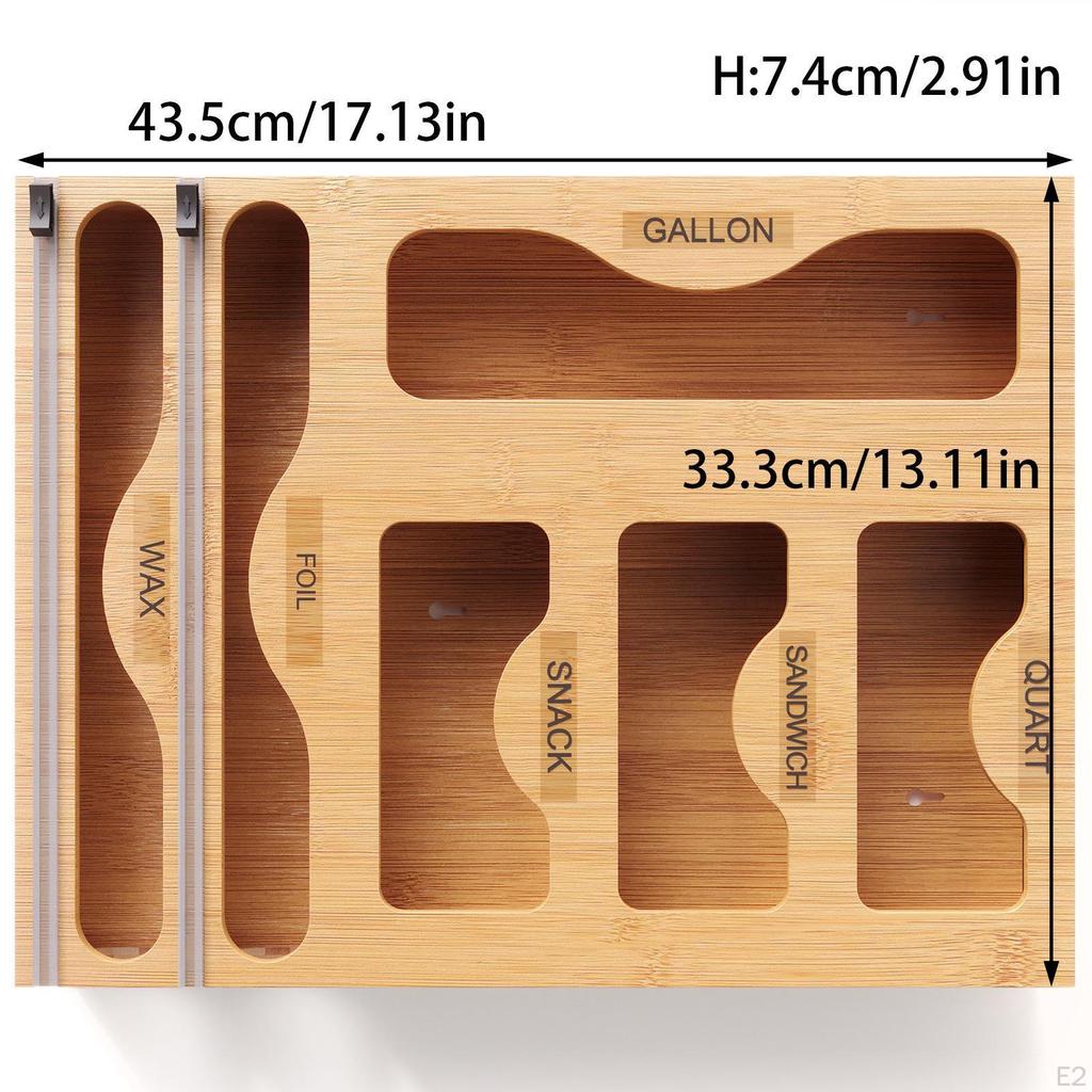 Bag Storage Organizer Kitchen Cling Film Holder for Cabinet Bathroom