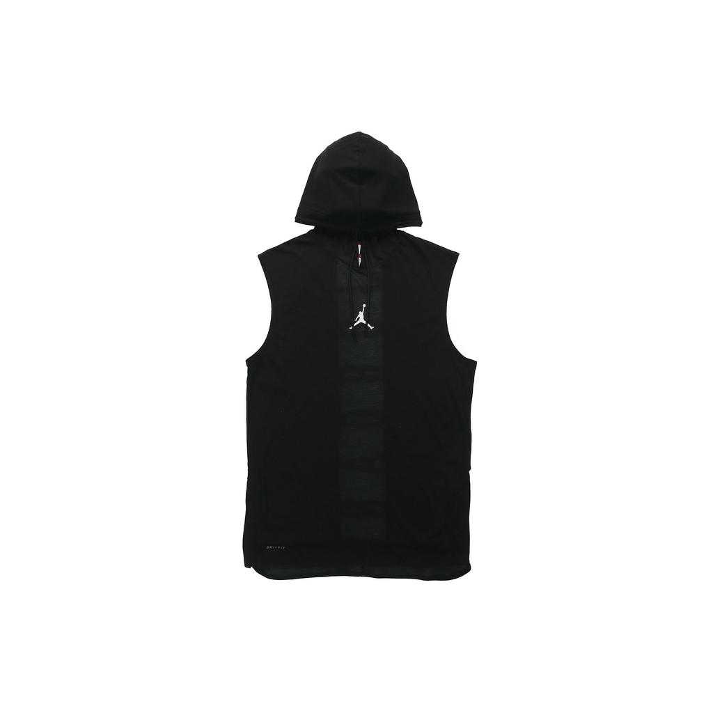 Jordan Air Dri-Fit Ermeløs Hettegenser Basketballvest Med Bokstavtrykk På Ryggen Herre Topper Svart Hvit CW0373-010
