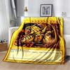 Anime Yu Gi Oh Card Throw Blanket Blue Eyes White Dragon Anime Cartoon Soft Plush Blanket Bedroom Bedspread Home Decor