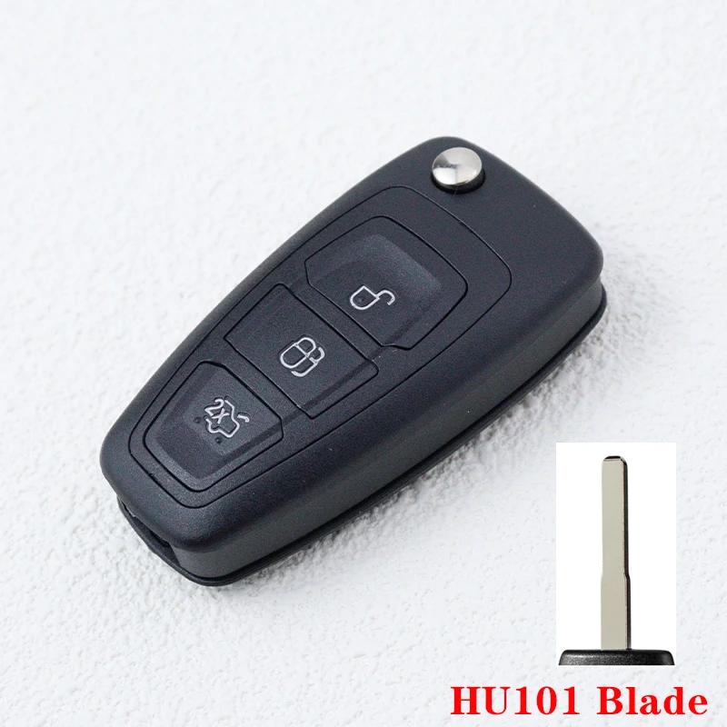 For Ford Fiesta Focus C-Max (Cb7) S-Max Transit Custom Galaxy Mondeo 2013 Car Key Shell Folding Key Fob Case Housing 2 3 Bottons