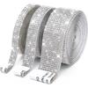 1/5/10Yards Self Adhesive Rhinestone Ribbon Bling Crystal Diamond Ribbon Roll Wrap Glittering Rhinestones Sticker for Decoration