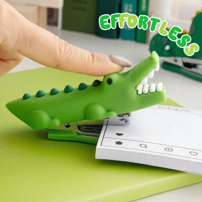 Mini Stapler for Desk Small Cute Stapler Crocodile Dinosaur Design Pocket Stapler Office Supply Accessory