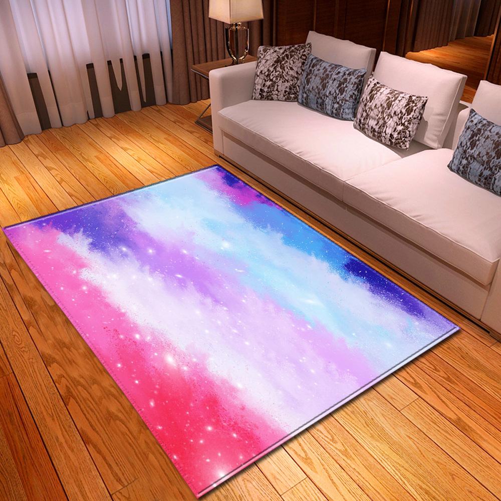 Gradual Change Large Carpet Feather Wind Bedroom Floor Mat