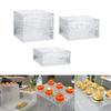 Acrylic Cube Display Box Riser for Buffet Table Food Display Stand Nesting Riser for Food Collection Jewelry Dessert Cake