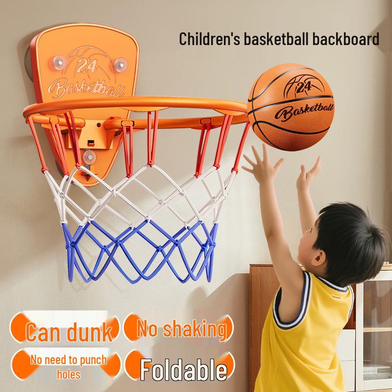 Children's Indoor Wall-Mounted Basketball Hoop Toy for Boys and Girls