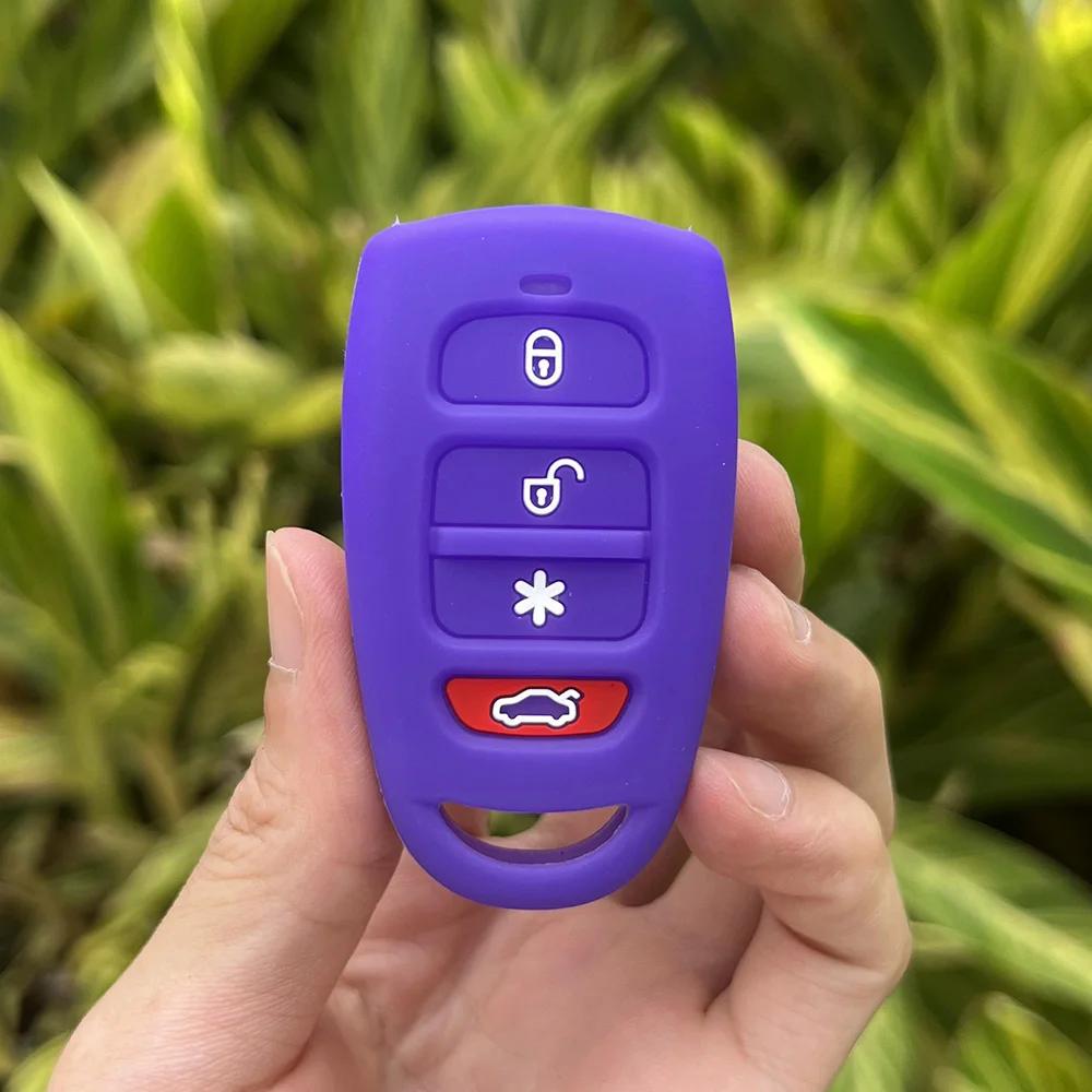 Silicone Car Key Case Cover For Hyundai Tucson Accent For Kia Sedona Mini Van Sorento Carens Sonata 5 Buttons Key Shell Holder