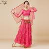 Huayu 2025 Indian Belly Dance Long Sleeve Performance Costume for Women