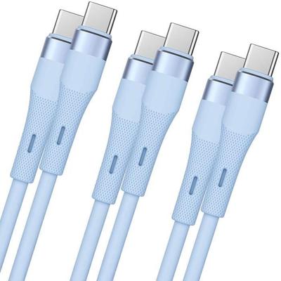 3x USB-C To USB-C Fast Charging Cable for Xiaomi Redmi Samsung iPhone 16-15 - Blue 1M