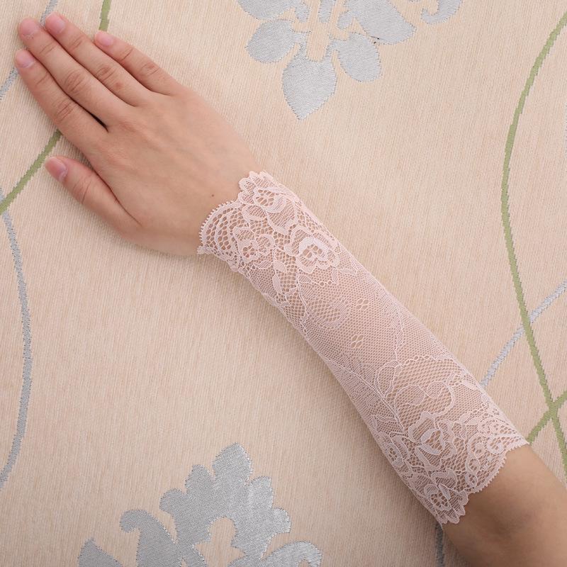Summer Thin Lace Wrist Support - Women's Breathable Scar Cover Tattoo Sun Protection Gloves
