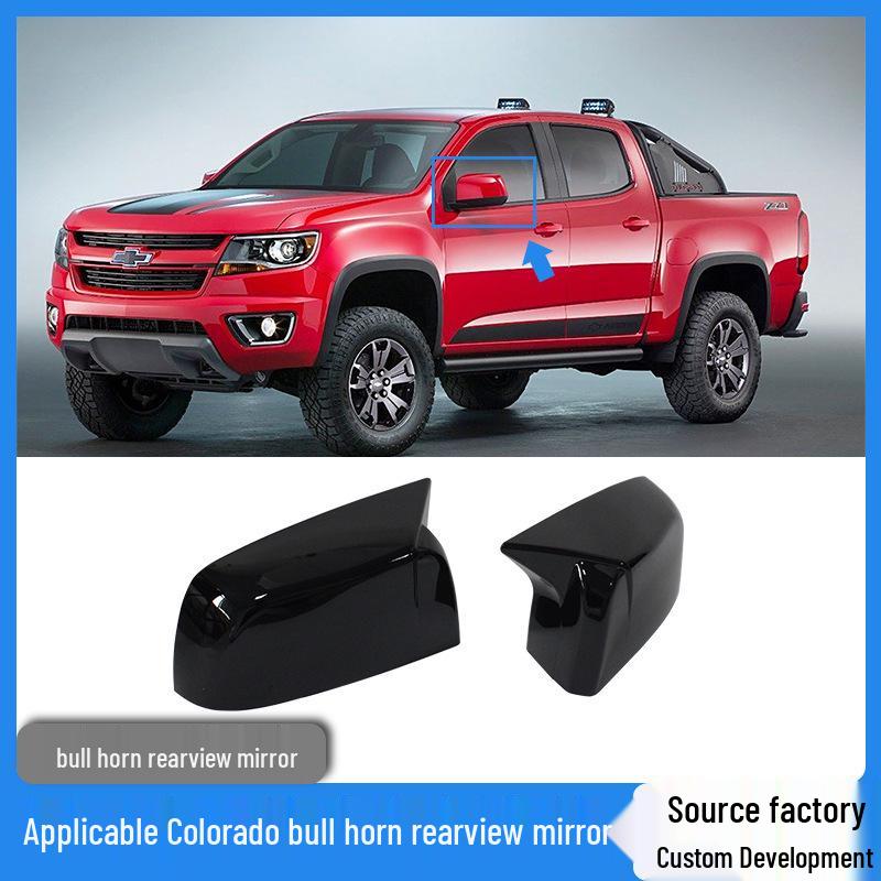 Rearview Mirror Horn Mod for Chevrolet Colorado/Canyon 2015-2022 Glossy Black