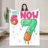 67 Ice Cream Drip Baseball Number 67 Player 67Th Birthday Plush Blankets Child Flannel Bedding Throws For Couch Chair Soft Warm