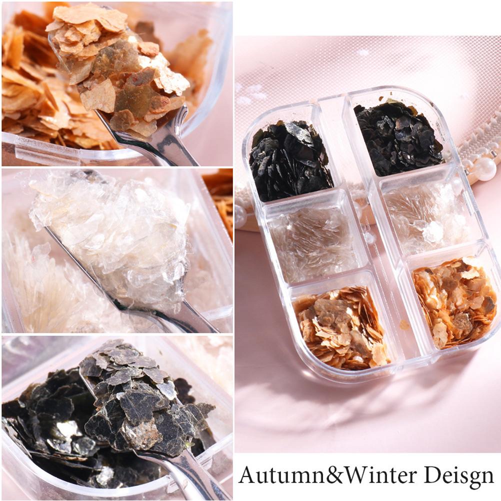 Mica Nails Glitter Flakes Nail Art Irregular Sequins Autumn Winter Japanese Nail Art Decoration