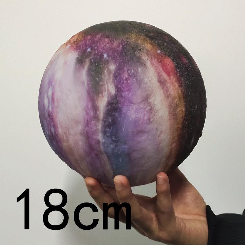 3D Moon Lamp with USB Charging, Remote Control, and Painted Planet Design - Creative Starry Sky Night Light Table Lamp.