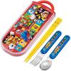 Skater (Skater) Cutlery Set for Kids, Bento, Chopsticks, Spoons, Forks, Made in Japan, Sliding Na...