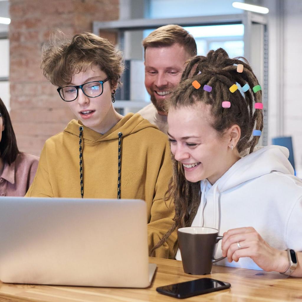 Lurrose Pony Beads Set, Acrylic, DIY, Colorful, Approximately 1000 Pieces, Bracelets, Necklaces, Decorative Materials, Handmade, Beginners