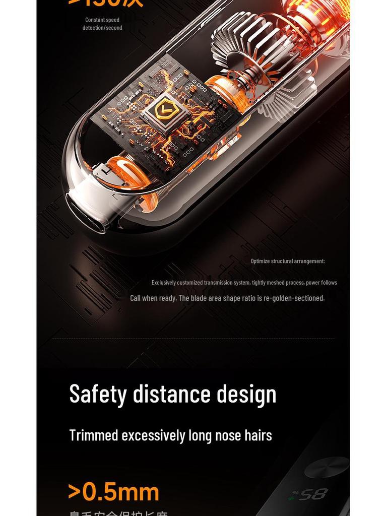 Men's Rechargeable Electric Nose Hair Trimmer & Shaver