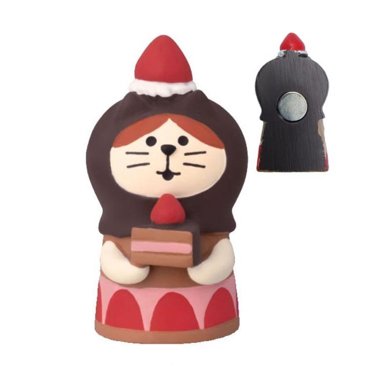 Japanese cat refrigerator sticker, grocery zakka cute bread coffee shop decoration gift miniature resin ornament