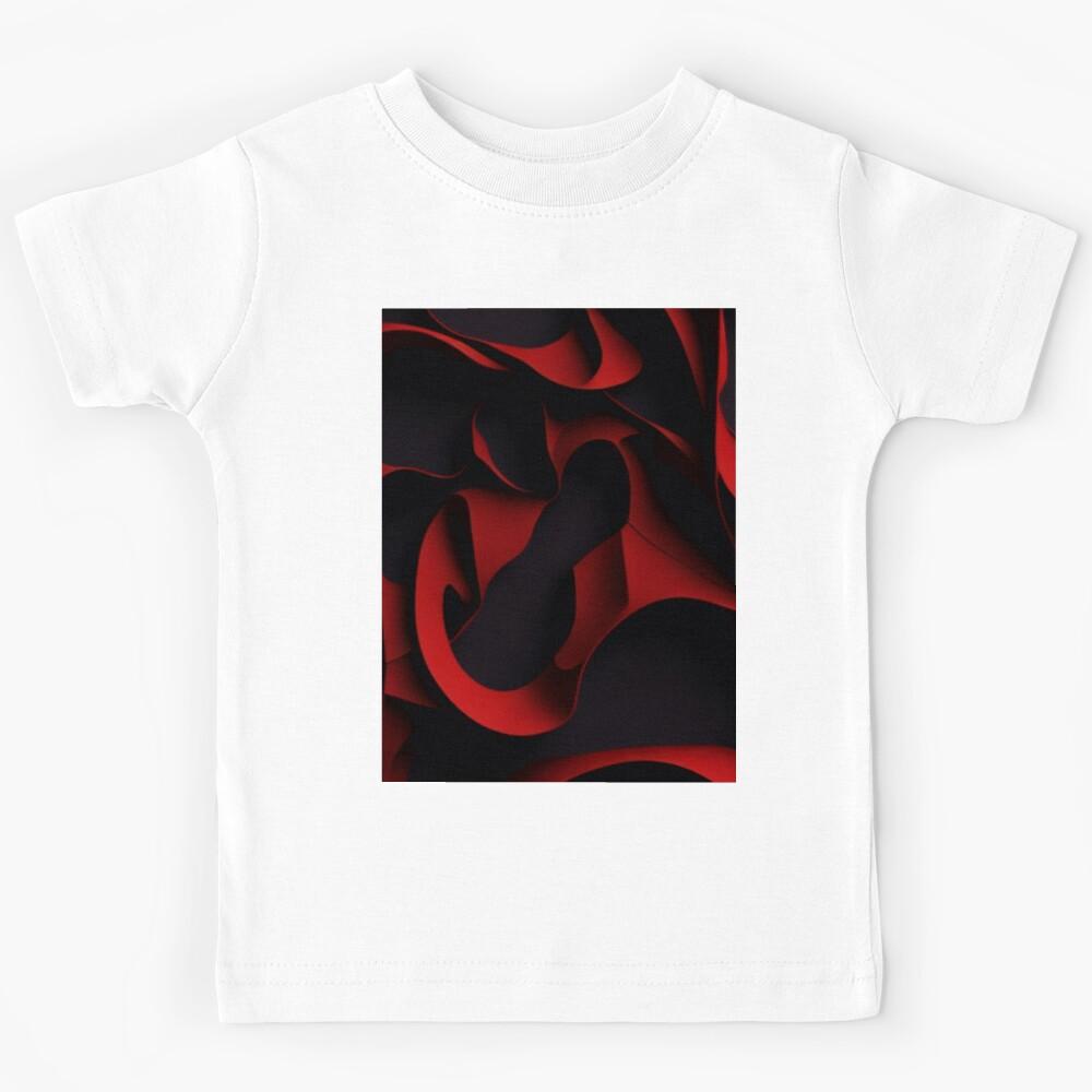 red and black curves Kids T-Shirt 120