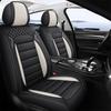 5-osobowe pokrowce na siedzenia samochodowe ze sztucznej skóry, Pełne pokrycie, Odporne na zużycie i oddychające na wszystkie pory roku, Miękki komfort z designem 3D na bocznych skrzydłach, Regulowane tylne siedzenie