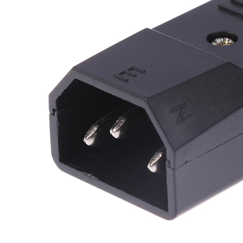 16A 250V Negru Iec Conector Mufă Cablu Drept C13 C14 Mufă Mamă Tată Conector de Alimentare Reconfigurabil Soclu AC cu 3 Pini
