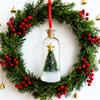 Yousheng Christmas Tree Message In A Bottle Recordable Voice Message Bottle Ornament with Playback Cork Greeting Glass Bottle with Snowy Scene Xmas