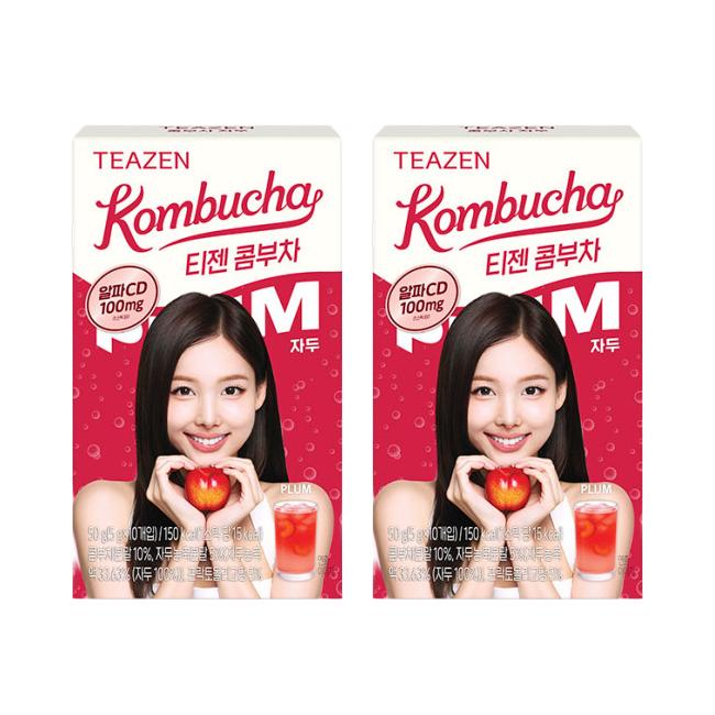 Teazen Kombucha Melon Glutathione 30 Sticks, Plum Alpha-CD 30 Sticks (12 Options)