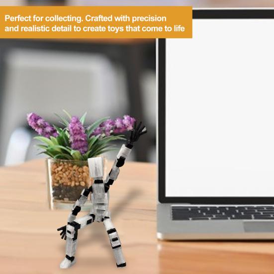 Joint Man Ornament 3D Printed Moveable Joints Different Posture Robort Toy Human Figurine Home Office Desktop Ornament