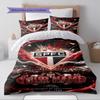 Name Custom Sao Paulo FC Pattern Bedding Set Quilt Cover Pillowcase Home Decor Gift (1 * Duvet Cover + 2 * Pillowcase, Without Core)