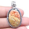 Pendant Designer Jasper Gemstone Handmade Mother Day Silver Jewelry 2"