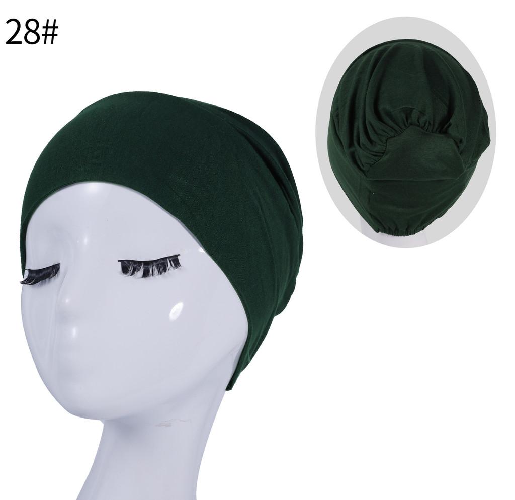 Silk Cotton Headscarf Cap With Elastic Fit For Casual Daily Wear