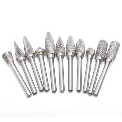 3 mm Hartmetall-Frässtift-Set, Drehfeile, Raspel, Stabschleifer, Fräsbit, Einzel- und Doppelschnitt, Metall, Holzschnitzerei, Gravur, Polierwerkzeug