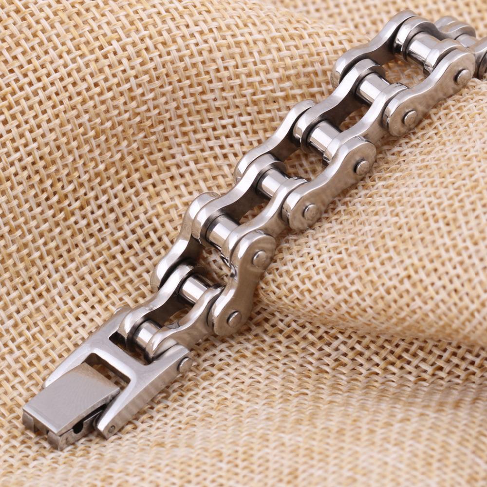 Biker 316L Stainless Steel Mens Bracelet Fashion Jewelry Bike Bicycle Chain Jewellery Pulsera Hombre Acero Inoxidable