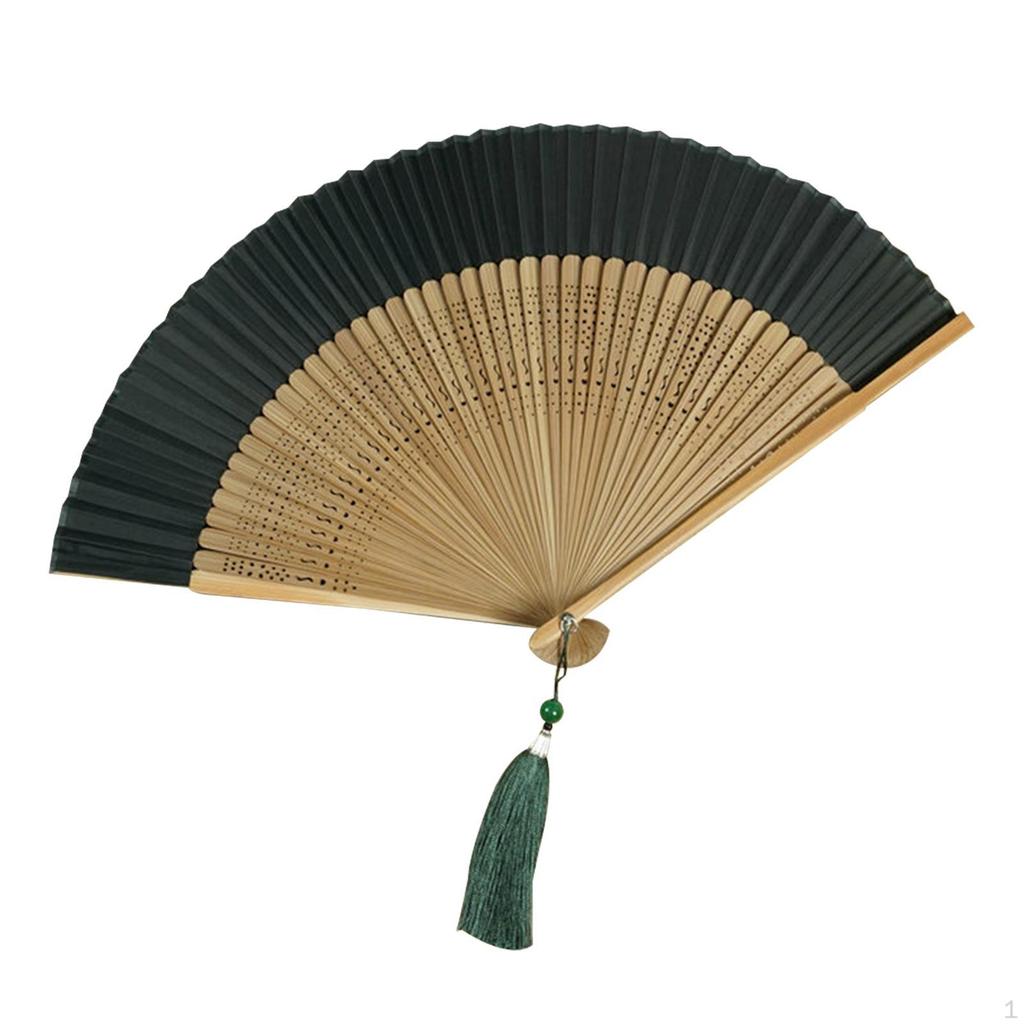 Chinese Folding Fan Chinoiserie Handheld Versatile Lightweight Decorative Folded Bamboo Hand