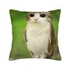 Cat Owl Funny Meowl Cat Meme  Pillow Cover  Soft Cushion Cover Funny Pillow Case For Sofa Couch Bed Living Room