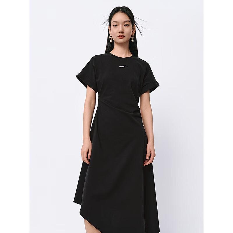 PEACEBIRD Women's Embroidered Irregular Hem Midi Dress
