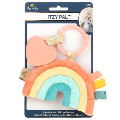 itzy ritzy Itzy Pal, Plush Pal, cu titru de silicon, cu vârsta de la 0 luni în sus, Macy The Rainbow, 1 legătură