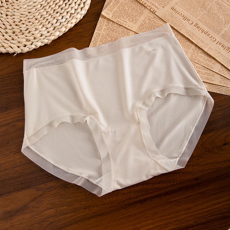 80s Modal Women's Mid-High Waist Seamless Antibacterial Briefs with Pure Cotton Crotch