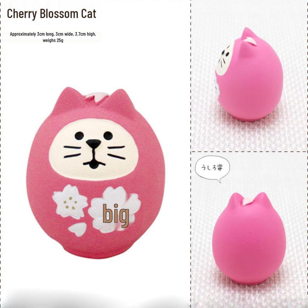 ZAKKA Japanese Cat Resin Figurine - Flower Viewing Festival DIY Trendy Blind Box Toy, Decoration, Gift & Ornament